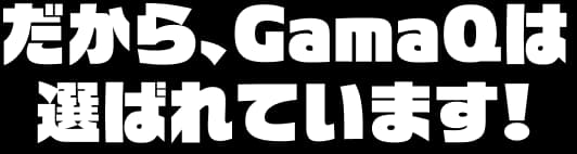 だから、GamaQは選ばれています！